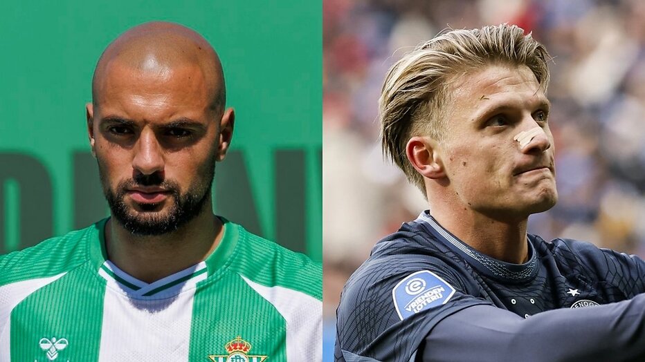 Sofyan Amrabat (Real Betis Sevilla) & Sem Steijn (Feyenoord)