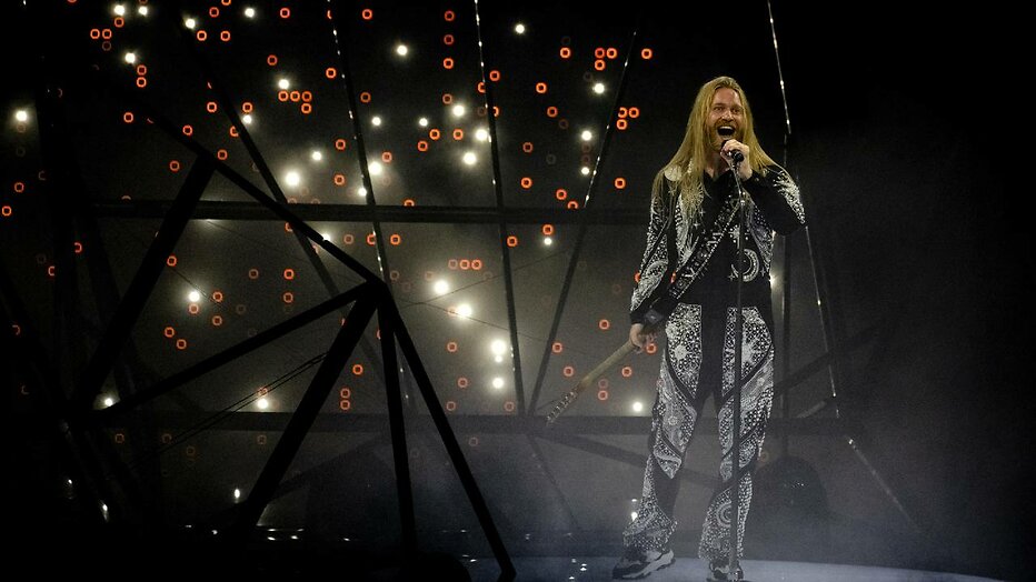 Sam Ryder tijdens het Eurovisie Songfestival 2022 Sam Ryder tijdens het Eurovisie Songfestival 2022