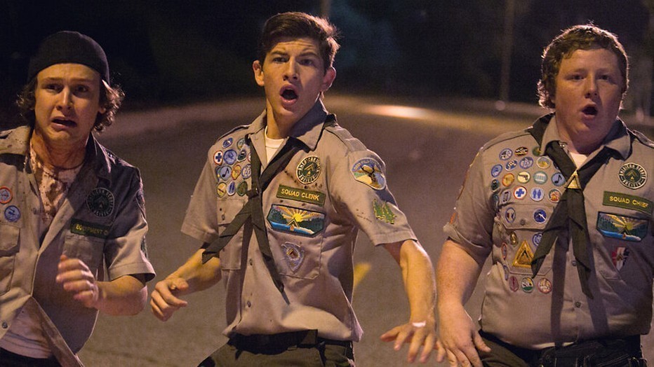 Logan Miller, Tye Sheridan en Joey Morgan in Scouts Guide to the Zombie Apocalypse