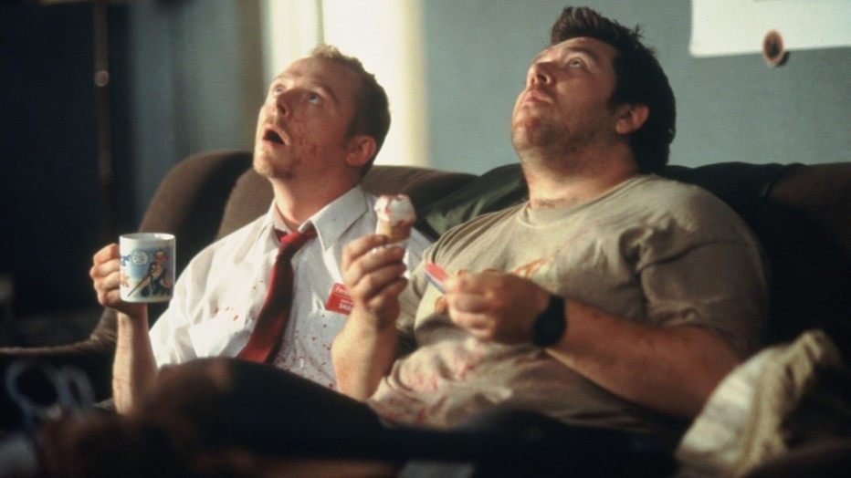 Simon Pegg en Nick Frost in Shaun of the Dead