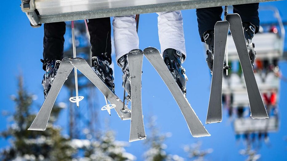 Algemene foto over skipistes. 