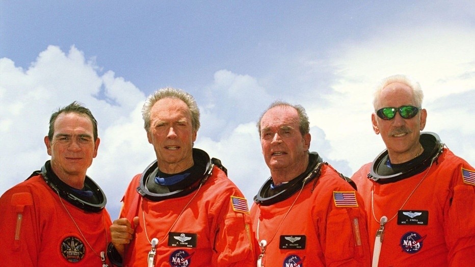 Tommy Lee Jone, Clint Eastwood, James Garner en Donald Sutherland in Space Cowboys