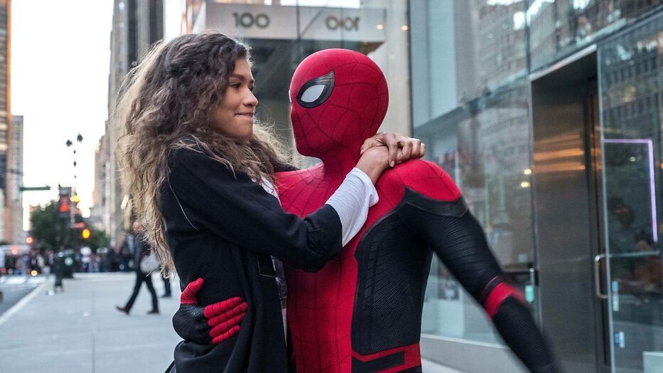 Tom Holland en Zendaya in Spider-Man: Far From Home Tom Holland en Zendaya in Spider-Man: Far From Home