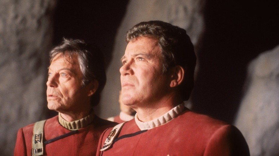William Shatner en DeForest Kelley in Star Trek V: The Final Frontier