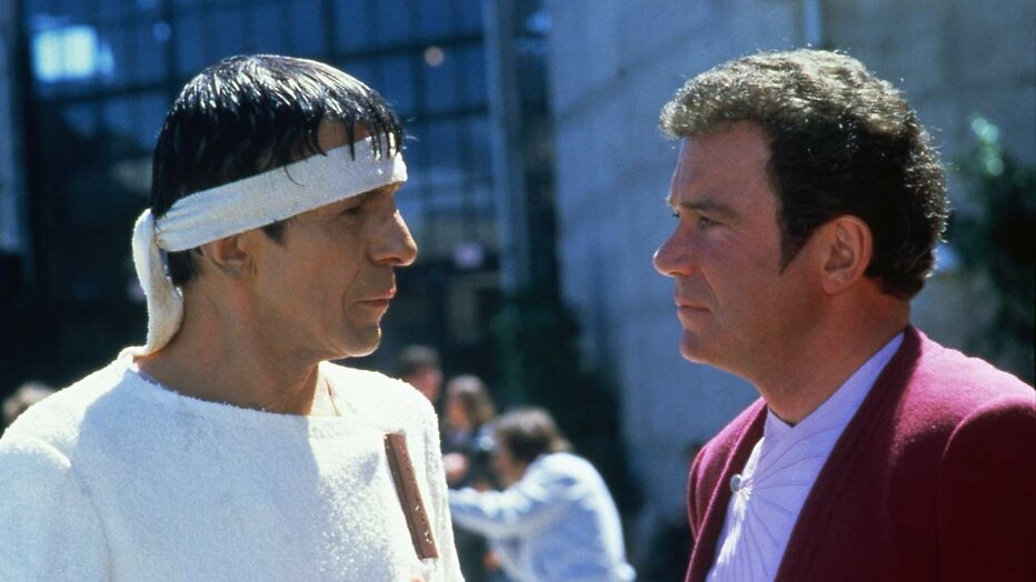 Leonard Nimoy en William Shatner in Star Trek IV: The Voyage Home