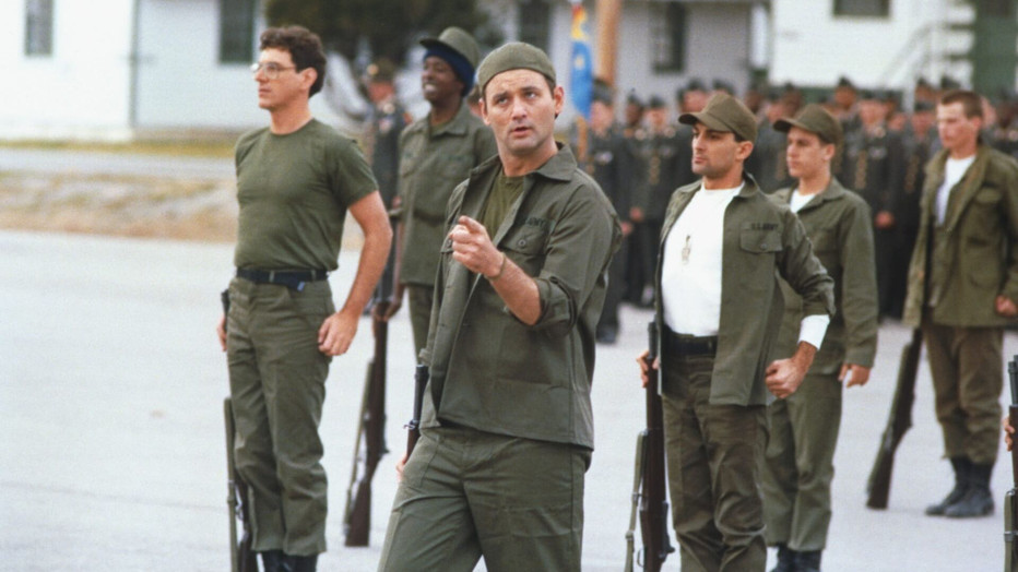 Bill Murray en zijn medecastleden in Stripes