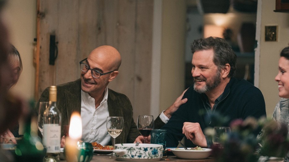 Colin Firth en Stanley Tucci in Supernova