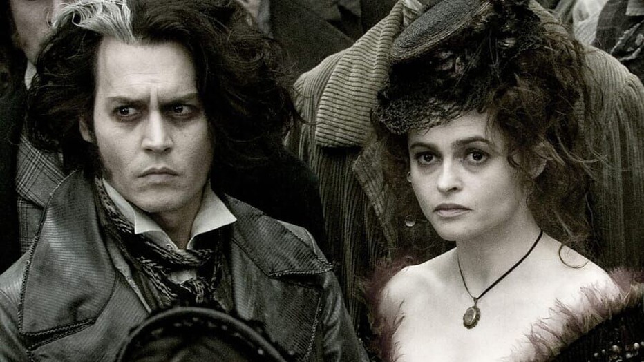 Johnny Depp en Helena Bonham Carter in Sweeney Todd: The Demon Barber of Fleet Street