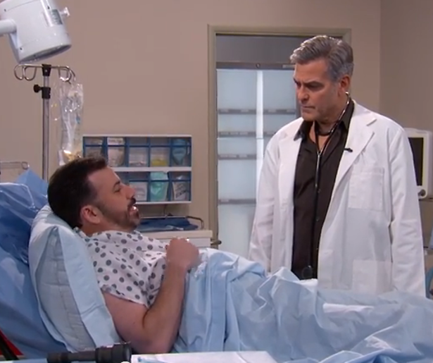 YouTube-hit: George Clooney in E.R-reünie voor Jimmy Kimmel