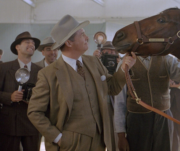 Jeff Bridges heeft goud in handen in Seabiscuit