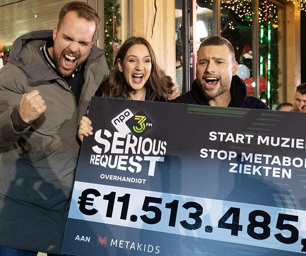 Serious Request levert 11,5 miljoen op voor Metakids