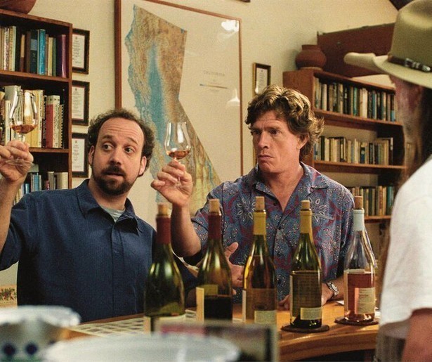 Paul Giamatti en Thomas Haden Church komen zichzelf tegen in Sideways