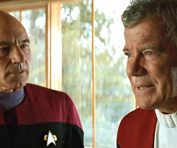 Patrick Stewart gaat de confrontatie aan met Malcolm McDowell in Star Trek: Generations