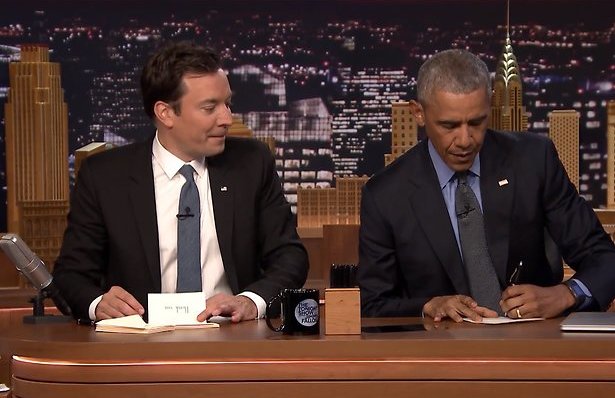 Videosnack: Jimmy Fallon helpt Obama met het schrijven van hilarische bedankbriefjes