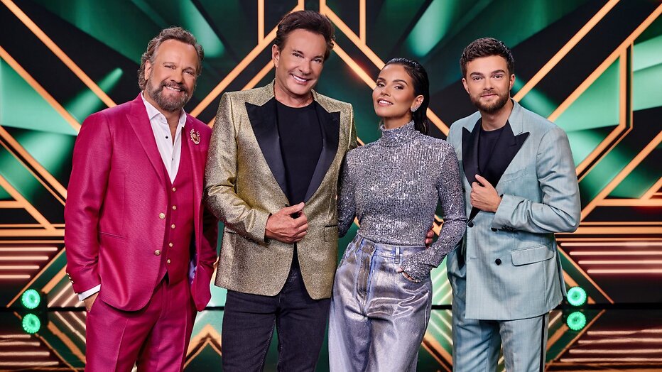 Carlo Boszhard, Gerard Joling, Monica Geuze en Buddy Vedder