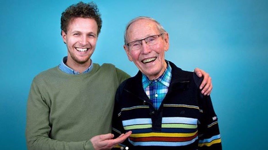 Streetlabber Tim Senders maakt webserie met opa Frits Streetlabber Tim Senders maakt webserie met opa Frits