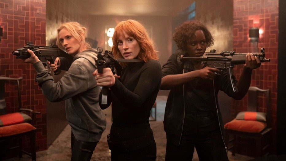 Diane Kruger, Jessica Chastain en Lupita Nyong'o in The 355