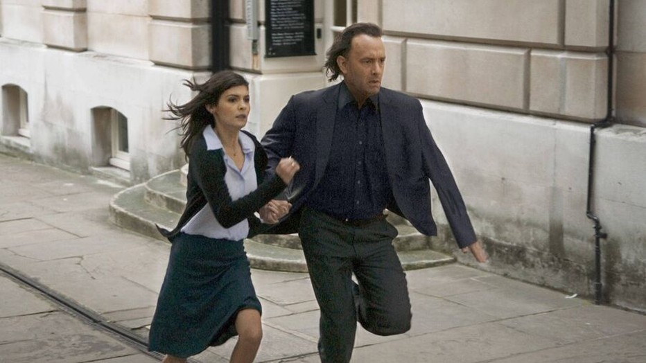 Audrey Tautou en Tom Hanks in The Da Vinci Code