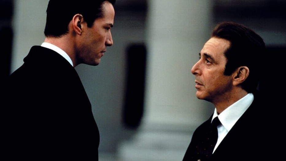 Keanu Reeves en Al Pacino in The Devil's Advocate Keanu Reeves en Al Pacino in The Devil's Advocate