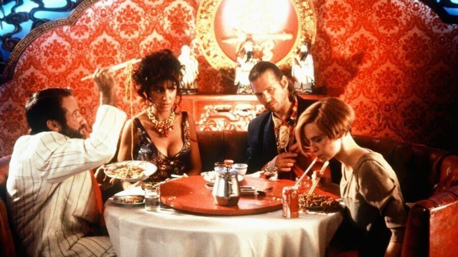 Robin Williams, Mercedes Ruehl, Jeff Bridges en Amanda Plummer Robin Williams, Mercedes Ruehl, Jeff Bridges en Amanda Plummer