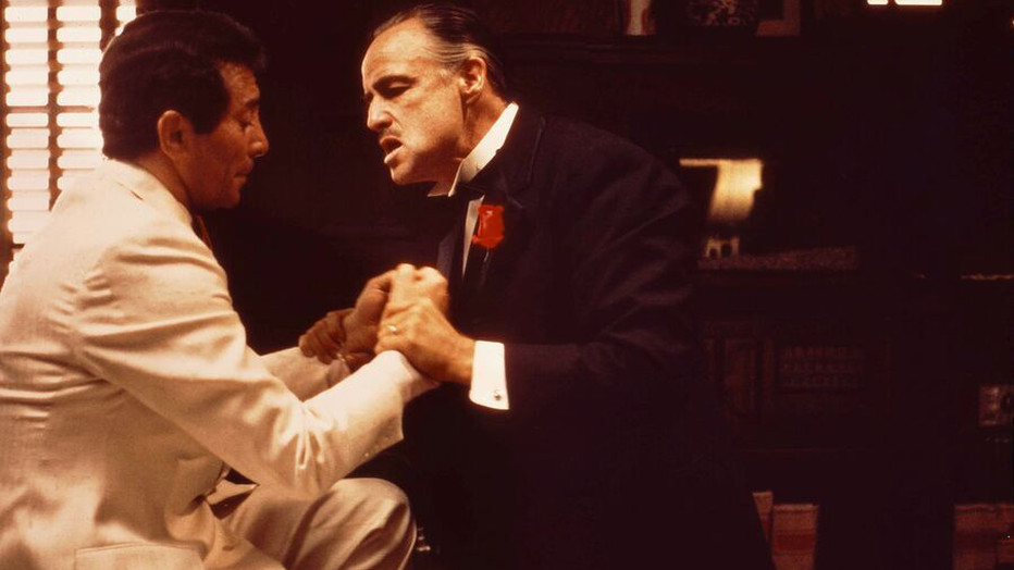 Marlon Brando en Al Pacino in The Godfather
