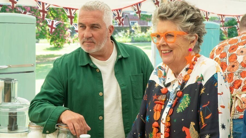 The Great British Bake Off-presentatoren Prue Leith en Paul Hollywood