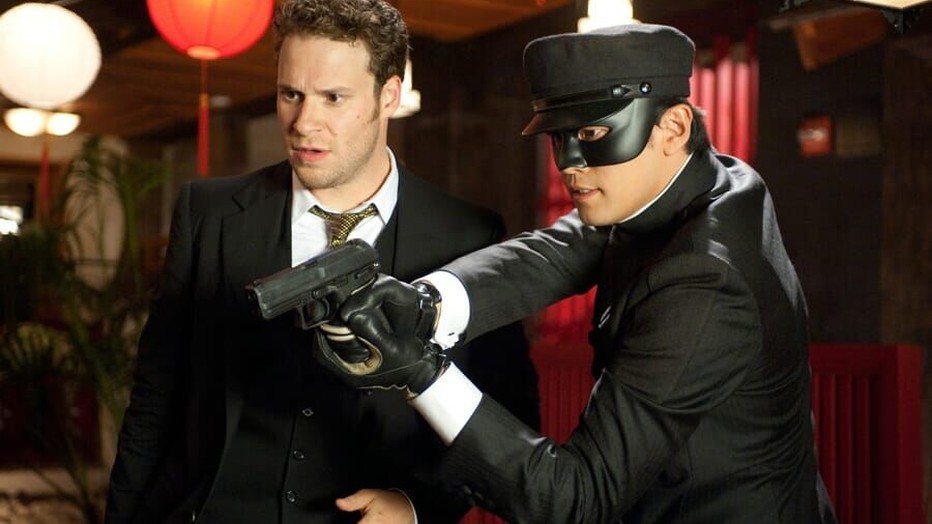 Seth Rogen en Jay Chou in The Green Hornet Seth Rogen en Jay Chou in The Green Hornet