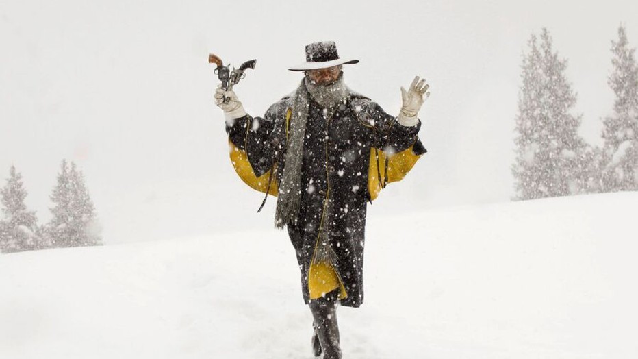 Samuel L. Jackson als Major Marquis Warren in The Hateful Eight Samuel L. Jackson als Major Marquis Warren in The Hateful Eight