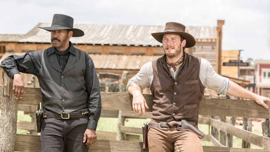 Denzel Washington en Chris Pratt in The Magnificent Seven