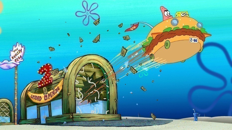 SpongeBob en Patrick in The SpongeBob SquarePants Movie SpongeBob en Patrick in The SpongeBob SquarePants Movie
