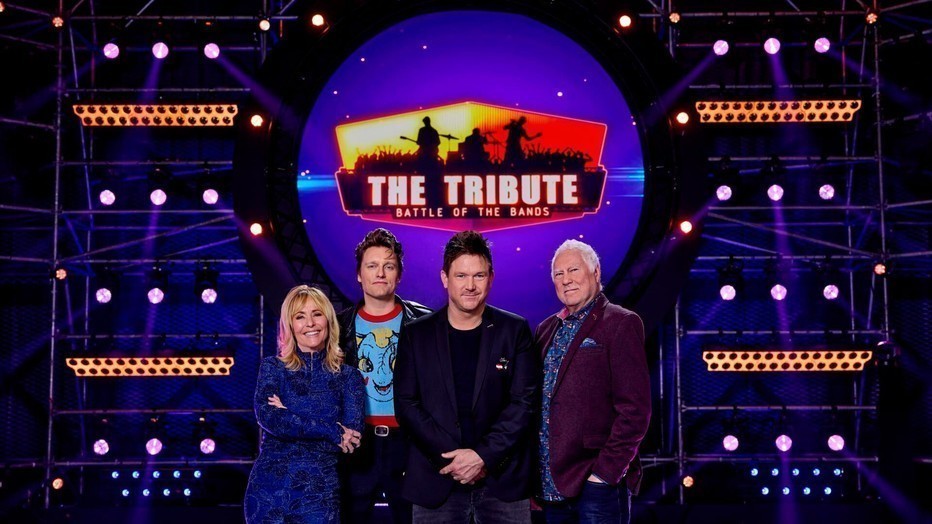 Angela Groothuizen, Spike, Johnny de Mol en Cesar Zuiderwijk Angela Groothuizen, Spike, Johnny de Mol en Cesar Zuiderwijk