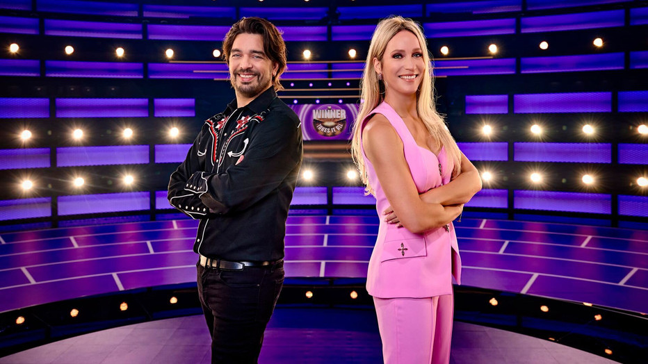 Hélène Hendriks met Waylon voor The Winner Takes It All