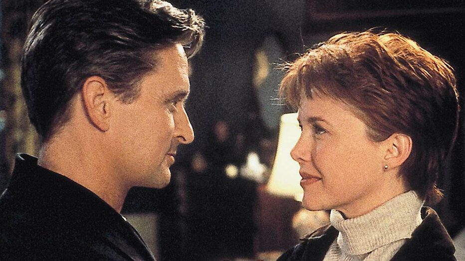 Michael Douglas en Annette Bening in The American President