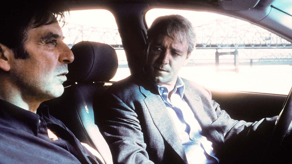 Russell Crowe en Al Pacino in The Insider