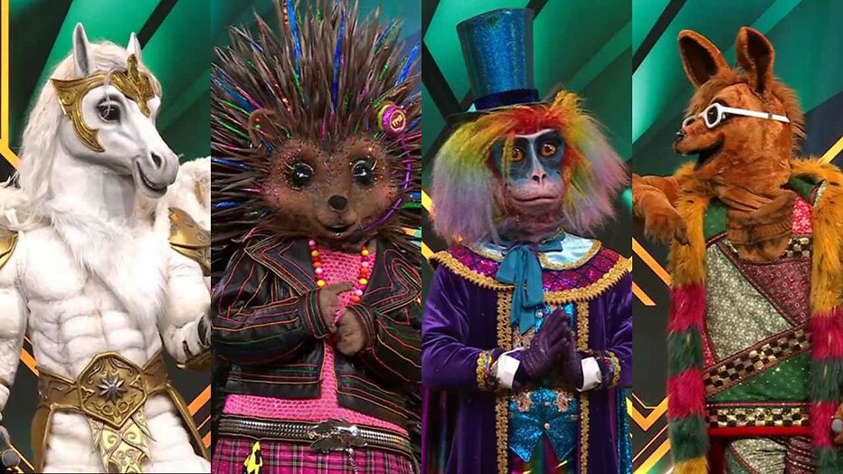 Pegasus, Egel, Baviaan en Kangoeroe in The Masked Singer 2024