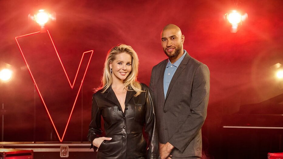 Chantal Janzen en Edson da Graça voor The Voice of Holland Chantal Janzen en Edson da Graça voor The Voice of Holland