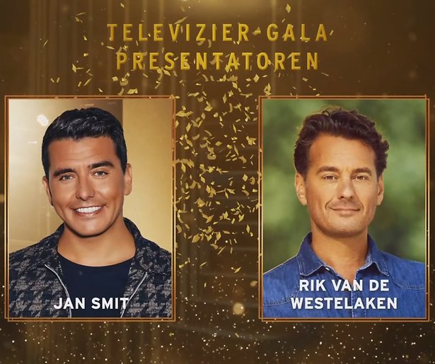 Jan Smit en Rik van de Westelaken presenteren Gouden Televizier-Ring Gala