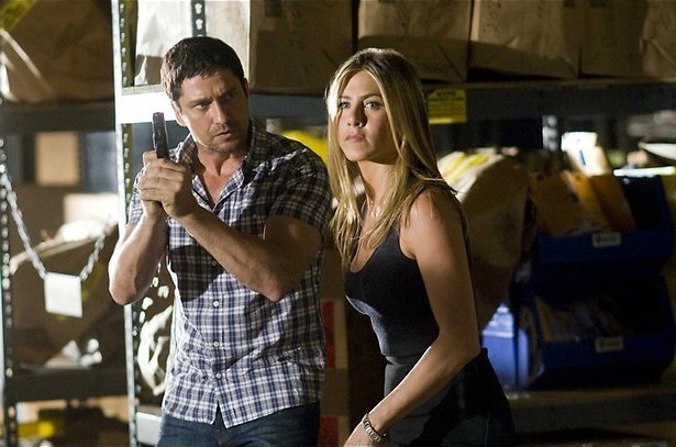 Gerard Butler zit achter Jennifer Aniston aan