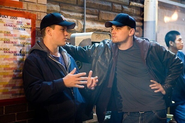 Matt Damon en Leonardo DiCaprio bespieden elkaar in The Departed