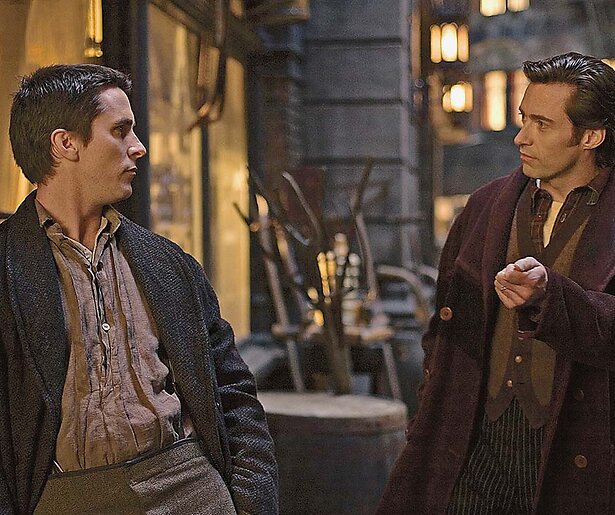 Christian Bale en Hugh Jackman hebben het aan de stok in The Prestige