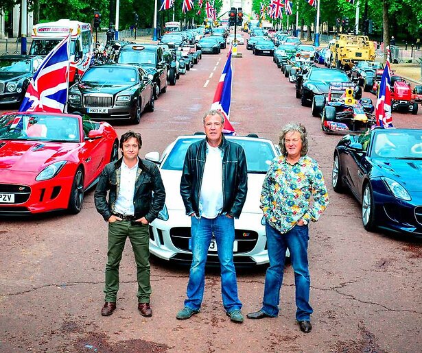 Het twintigste seizoen van Top Gear komt tot een einde voor Buckingham Palace