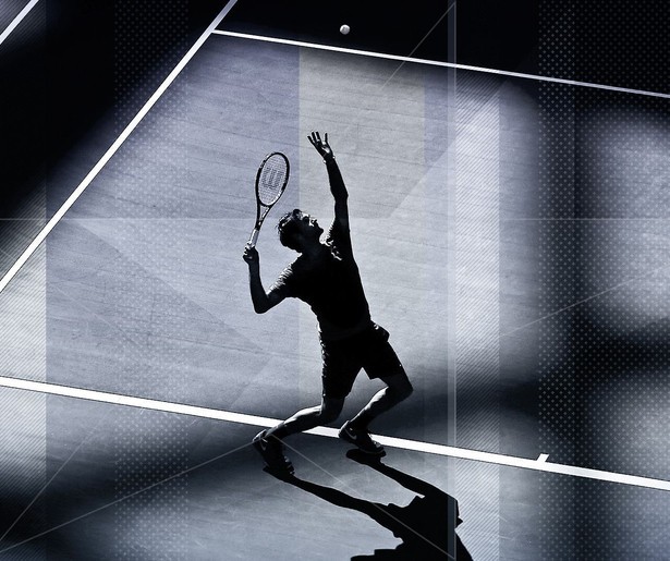 Botic van de Zandschulp in actie in Melbourne