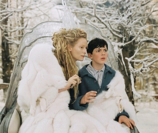 Tilda Swinton is een ijsheks in The Chronicles of Narnia: The Lion, the Witch and the Wardrobe