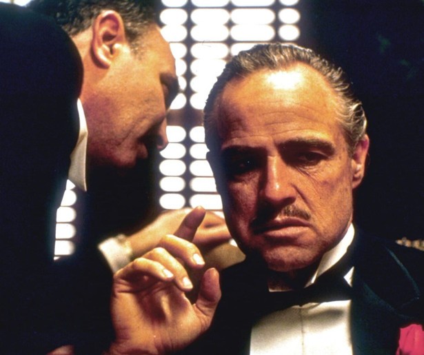 Marlon Brando is voor niets en niemand bang in The Godfather