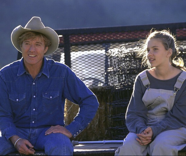 Robert Redford fluistert tegen paarden in The Horse Whisperer