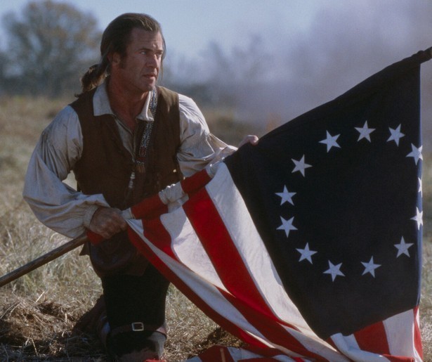Mel Gibson strijd als The Patriot op het slagveld