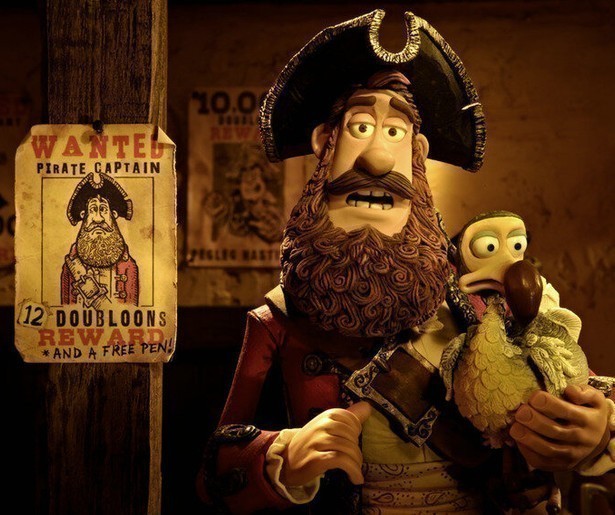 Piraat van het jaar in dolle klei-animatiefilm