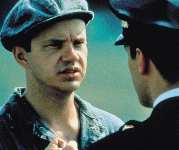 Tim Robbins wil zijn onschuld bewijzen in de indrukwekkende film The Shawshank Redemption