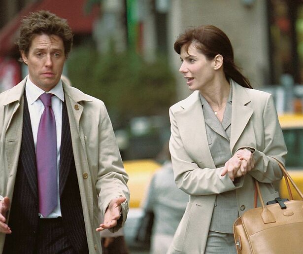 Hugh Grant heeft gevoelens voor Sandra Bullock in Two Weeks Notice