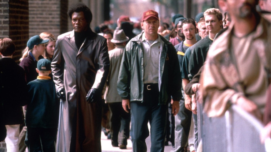 Samuel L. Jackson en Bruce Willis in Unbreakable